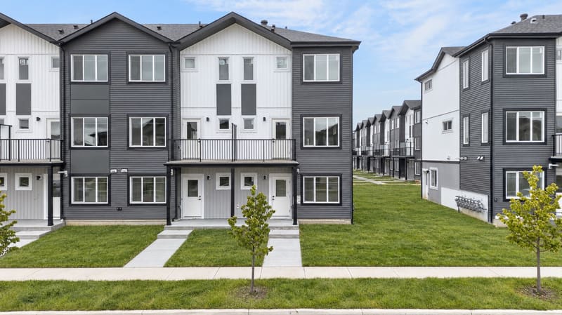 Front entries with landscaped yard