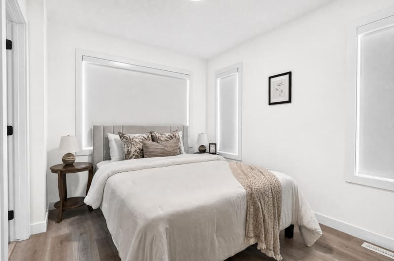 Staged bedroom