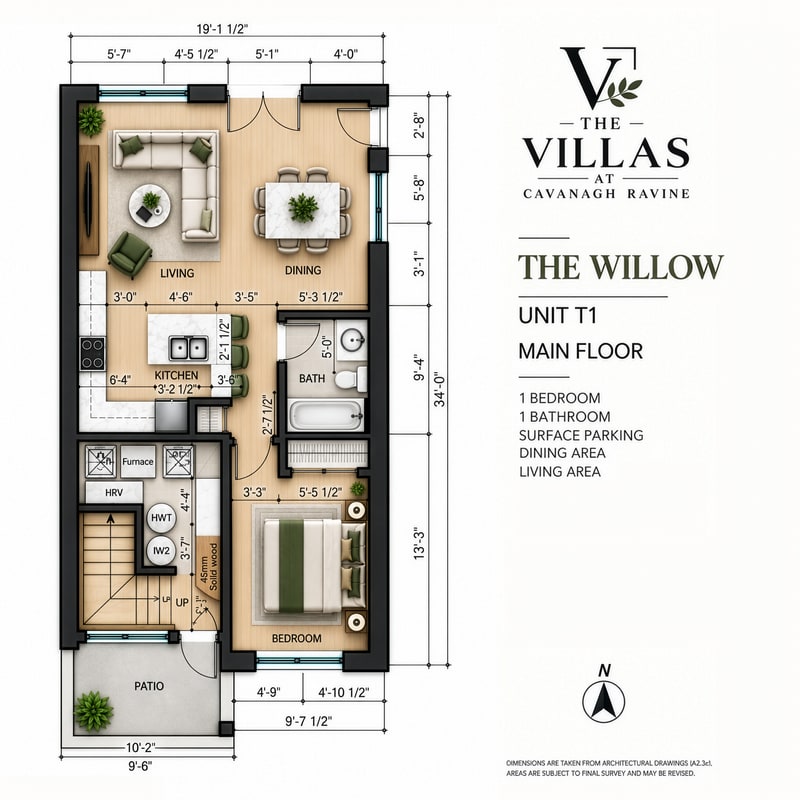 The Willow main floor plan preview